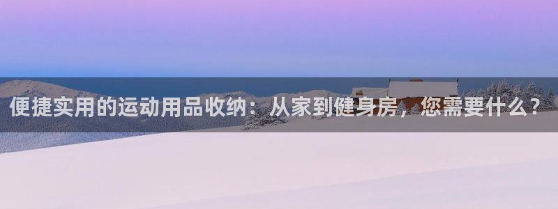 意昂4代理：便捷实用的运动用品收纳：从家到健身房，您需要什么